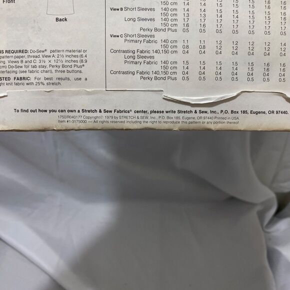 1979 Stretch and Sew Men’s T-Shirt and Tab Front Design Patterns By Ann Person - Picture 9 of 9